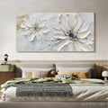 HOLMAN ART White Blossom Serenity – Textured White Floral Painting, Horizontal - image 2