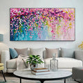 HOLMAN ART Wisteria Cascade – Textured Impressionist Floral Painting, Horizontal - image 2