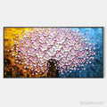 HOLMAN ART Pink Blossom Dream – Textured Floral Impasto Painting in Pink and White - image 1