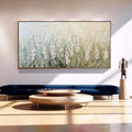 HOLMAN ART Textured Meadow – Textured Floral Landscape Painting in Green and White - image 2