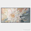 HOLMAN ART Petal Whirl – Textured Floral Painting in Neutral Tones - image 1