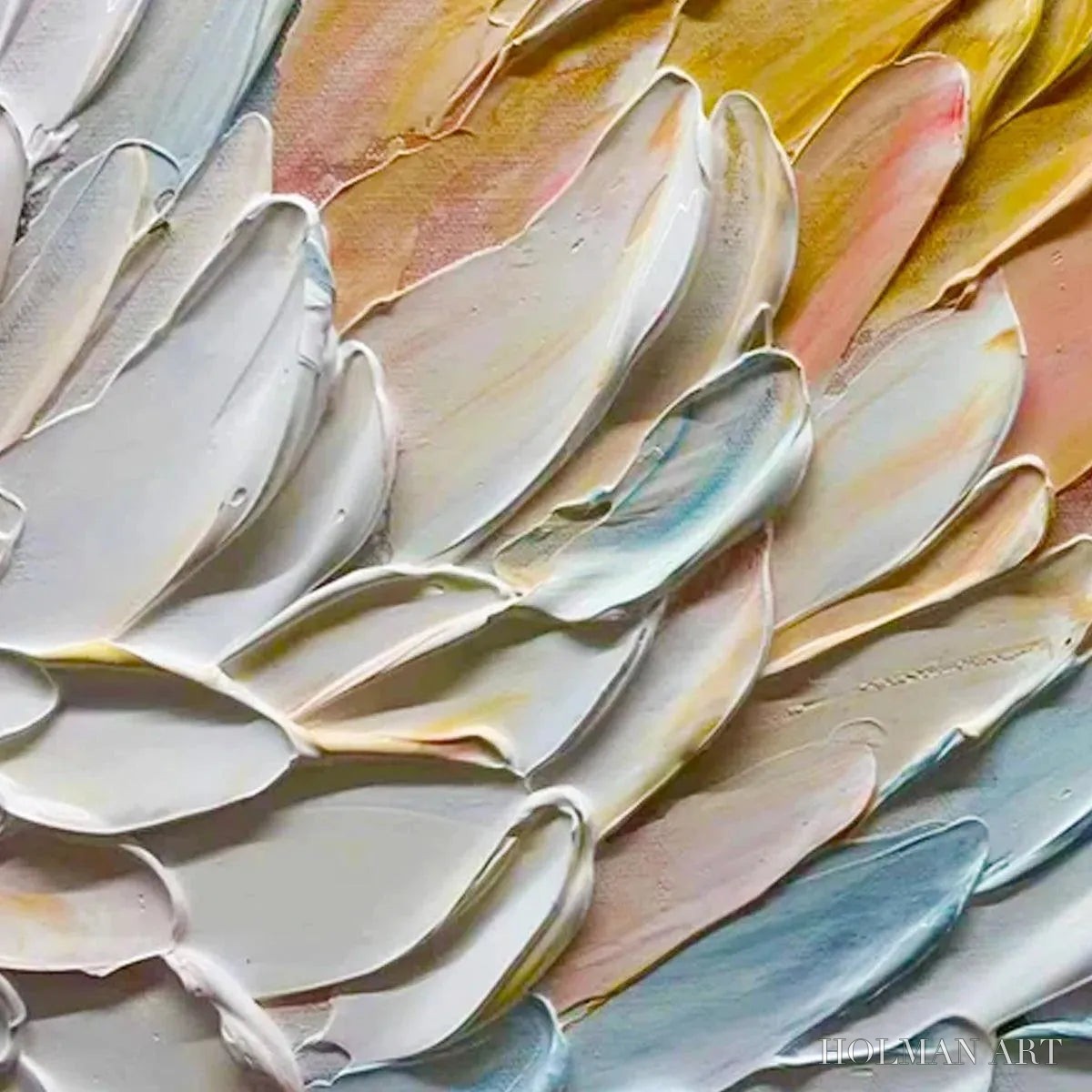 HOLMAN ART Petal Whirl – Textured Floral Painting in Neutral Tones - image 6