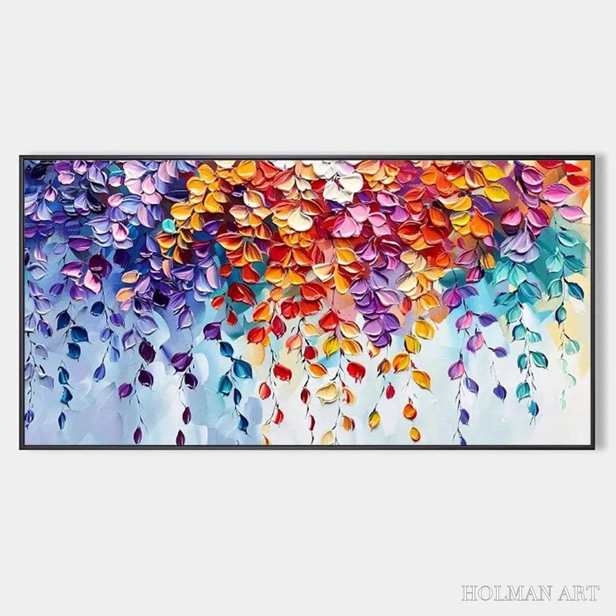 HOLMAN ART Cascading Color – Textured Floral Impasto Painting - image 1