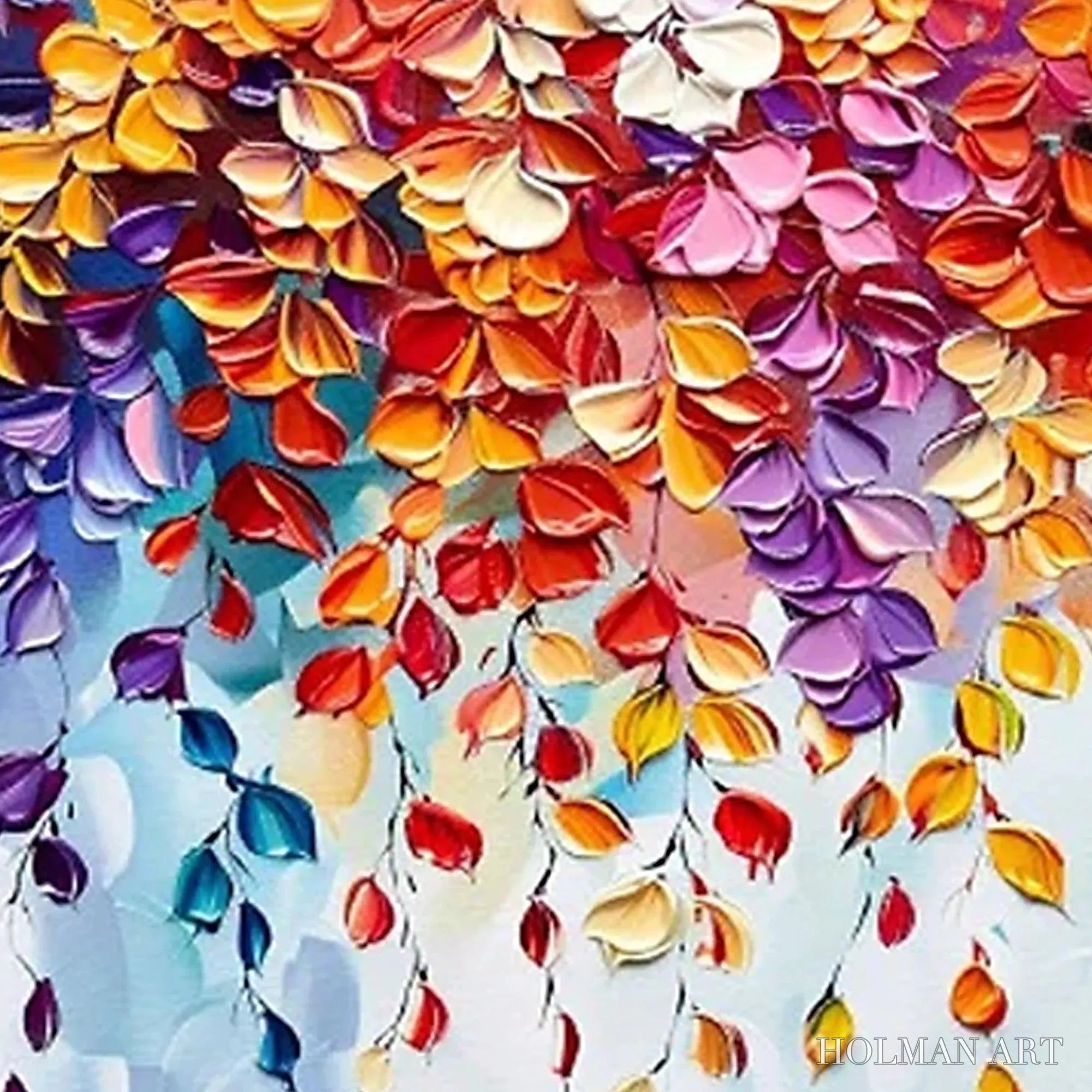 HOLMAN ART Cascading Color – Textured Floral Impasto Painting - image 5