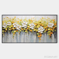 HOLMAN ART White Magnolias – Textured Floral Painting in White and Yellow - image 1