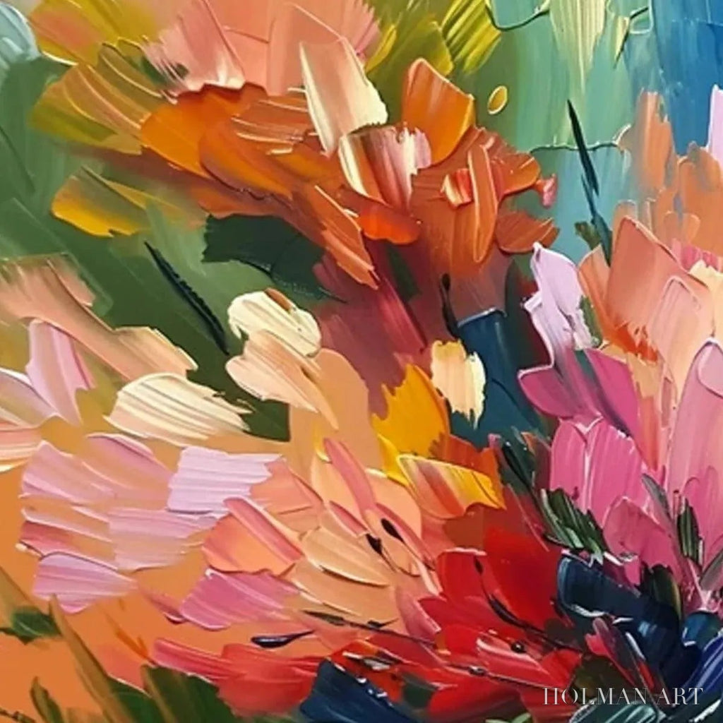 HOLMAN ART Summer Bouquet – Impressionistic Floral Painting in Vibrant Colors - image 5
