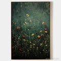 HOLMAN ART Meadow'S Embrace – Moody Floral Botanical Painting, Vertical - image 1
