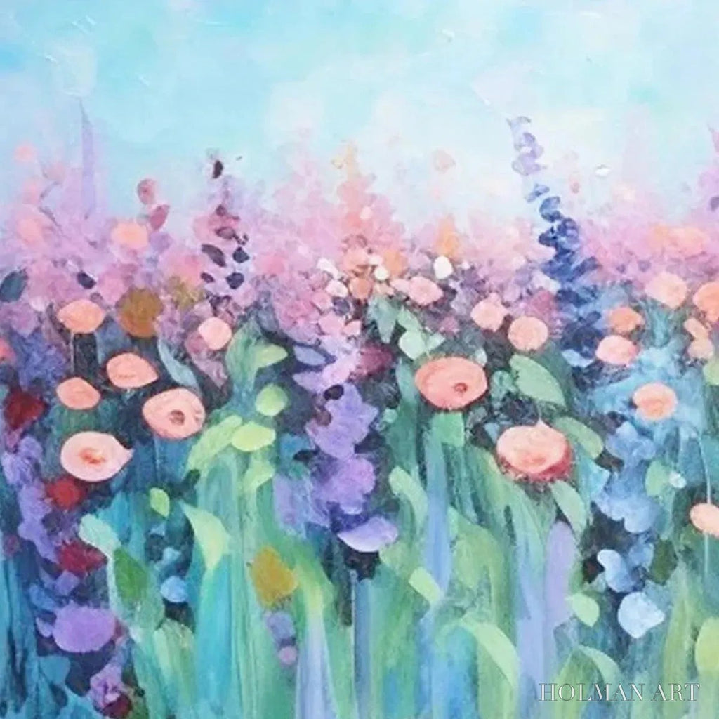 HOLMAN ART Pastel Meadow – Impressionistic Floral Landscape Painting - image 6