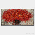HOLMAN ART Crimson Burst – Textured Impasto Floral Painting in Red - image 1