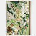 HOLMAN ART Whispering Meadow – Textured Abstract Floral Painting in Green and Gold - image 1