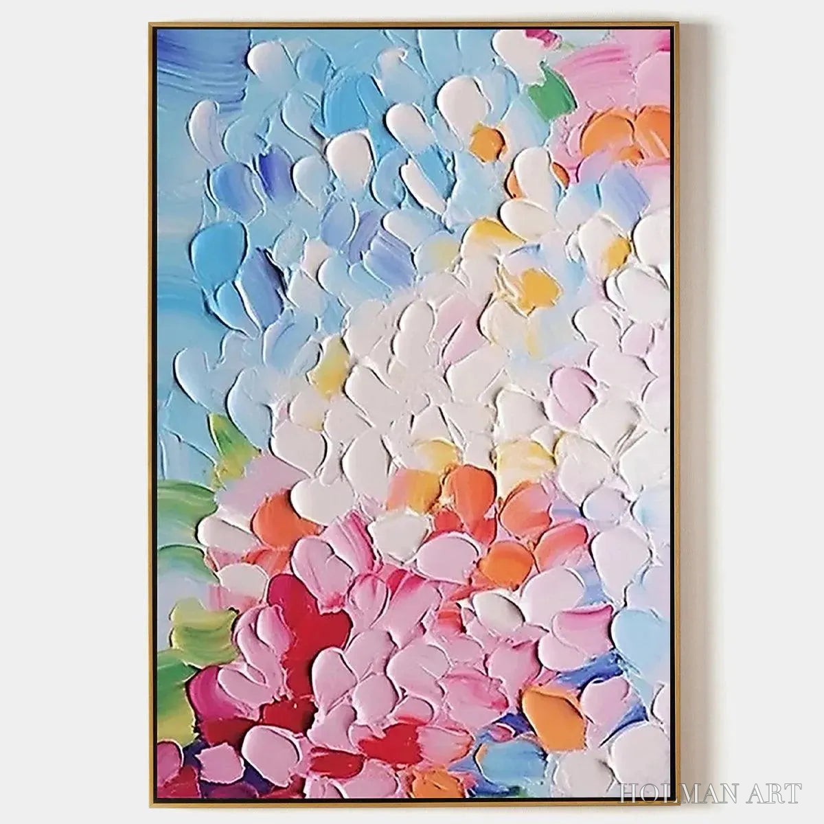 HOLMAN ART Blooming Bouquet – Textured Impasto Floral Painting in Vibrant Colors - image 1