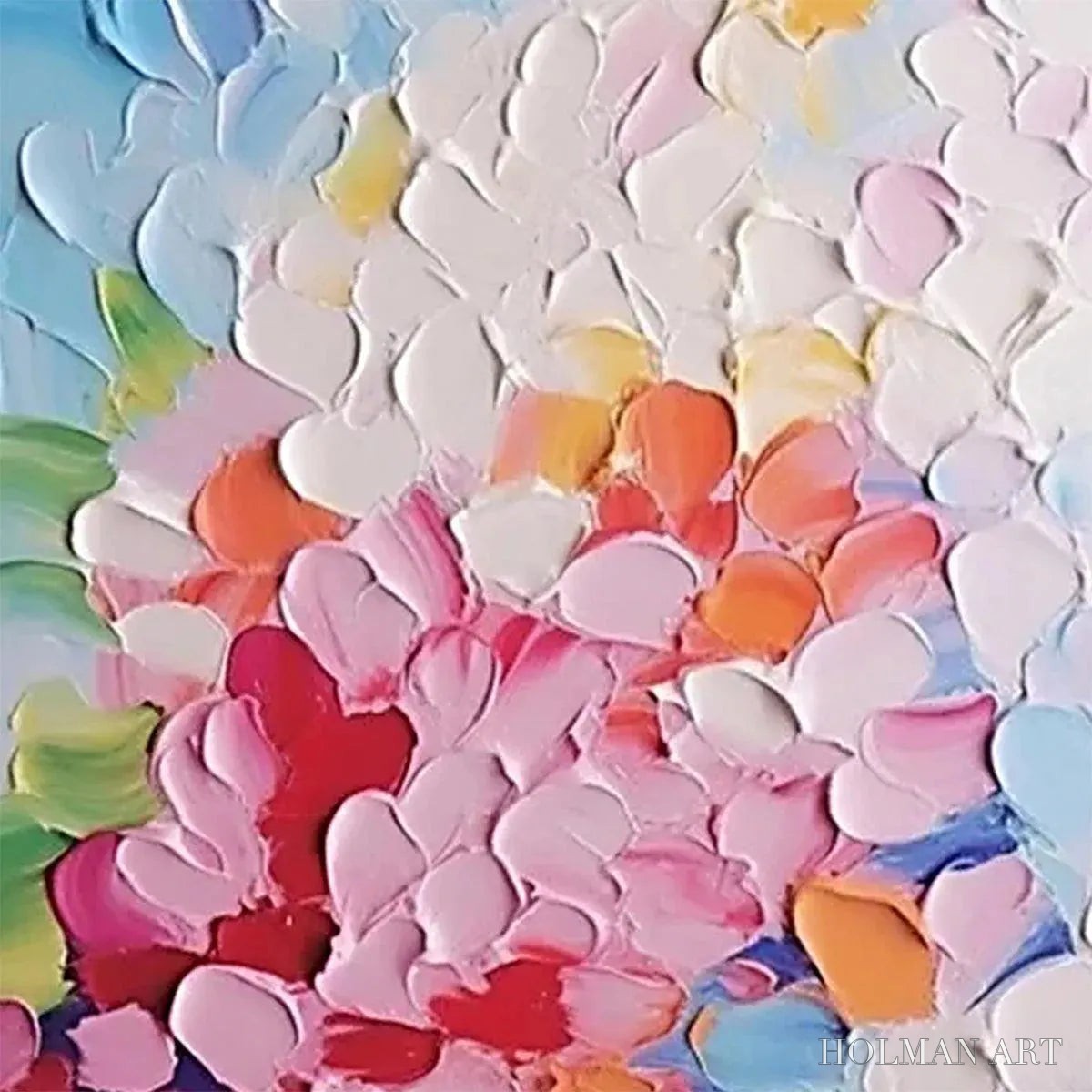 HOLMAN ART Blooming Bouquet – Textured Impasto Floral Painting in Vibrant Colors - image 3