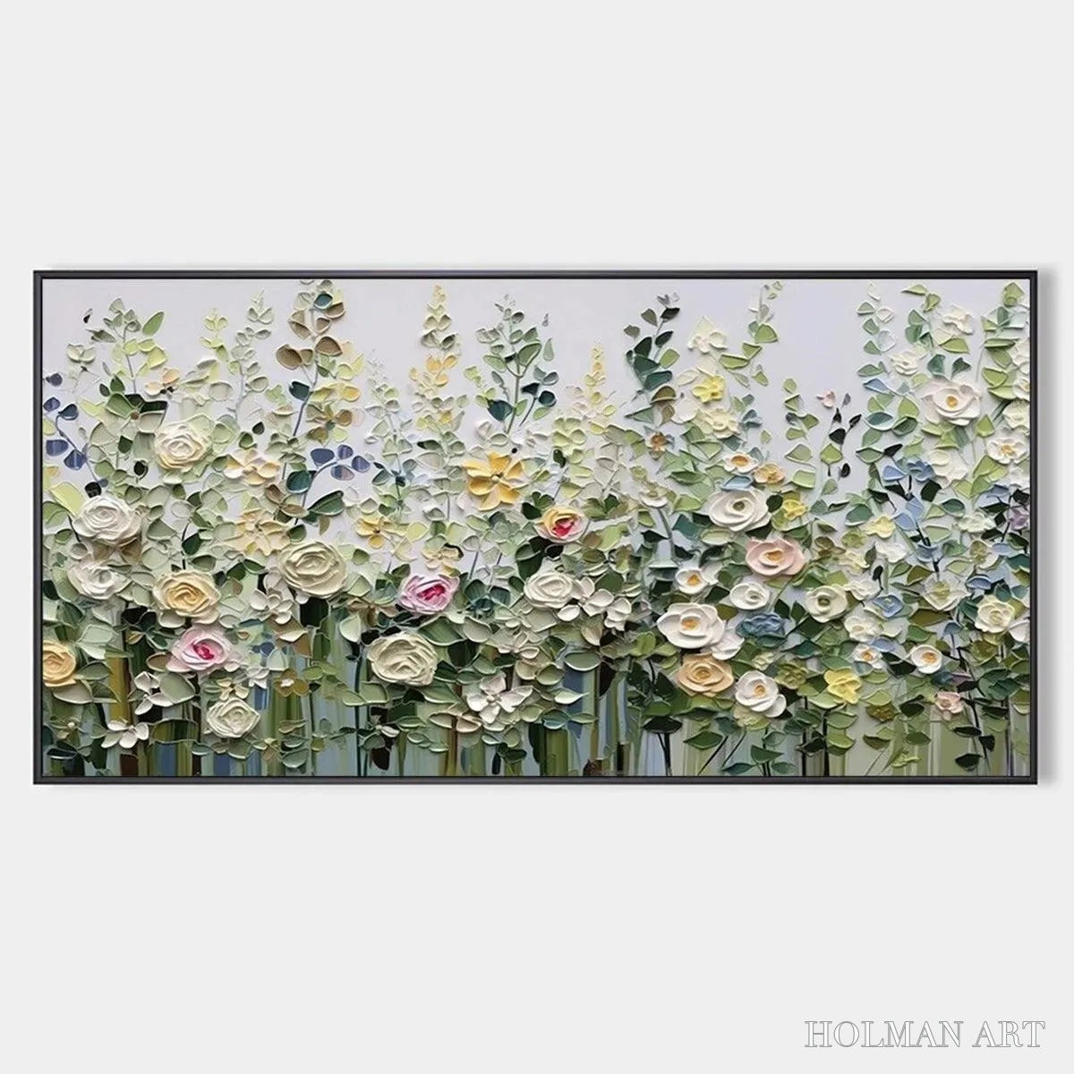HOLMAN ART Spring Meadow – Textured Impasto Floral Meadow Painting - image 1