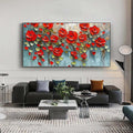HOLMAN ART Crimson Field – Textured Impasto Red Poppy Field Painting - image 2