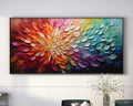 HOLMAN ART Rainbow Petals – Textured Impasto Abstract Floral Painting in Rainbow Colors - image 2