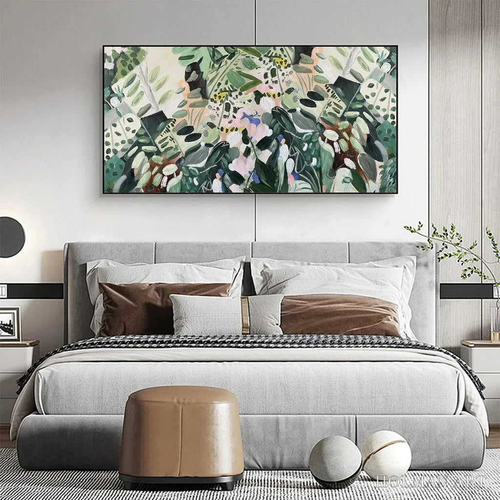 HOLMAN ART Secret Garden – Panoramic Green Botanical Landscape Painting - image 6