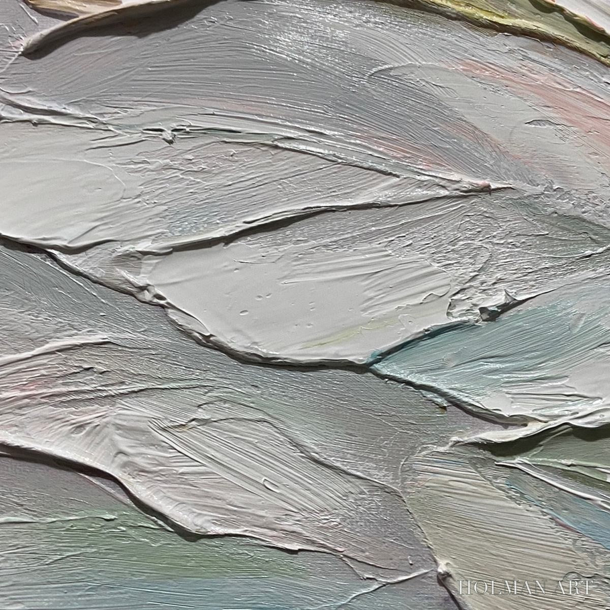 HOLMAN ART Pastel Dream – Square Textured Impasto Floral Painting - image 6