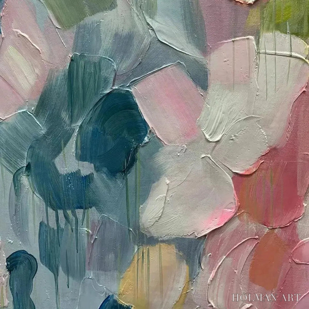 HOLMAN ART Pastel Dream – Textured Abstract Floral Painting in Soft Pastel Colors - image 5