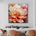 HOLMAN ART Blooming Peony – Textured Impasto Peony Painting in Pink and Orange - image 2