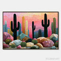 HOLMAN ART Desert Dreamscape | Textured Impasto Cactus Landscape Painting - image 1