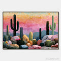 HOLMAN ART Sonoran Dream Textured Cactus Landscape Oil Painting for Walls - image 1