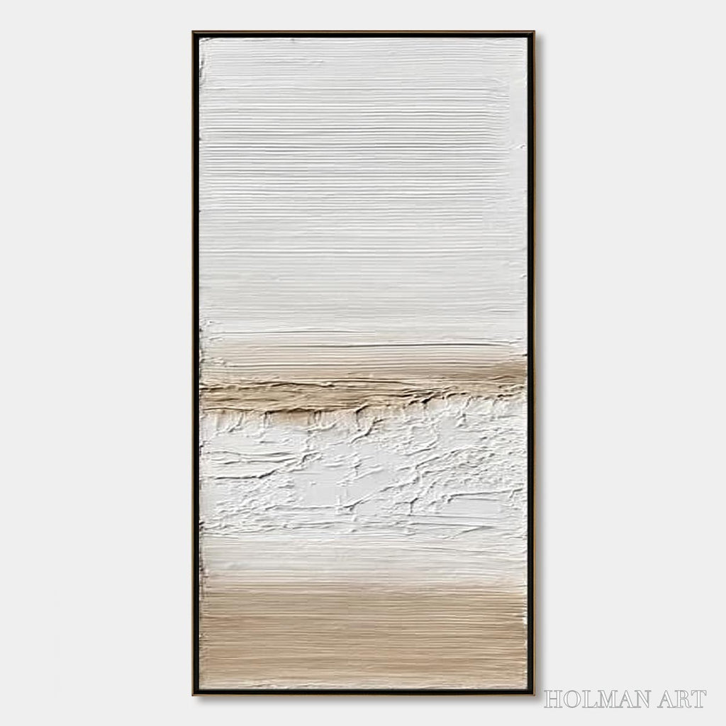 HOLMAN ART Earthen Horizon – Textured Wabi Sabi Abstract Landscape Painting - image 1
