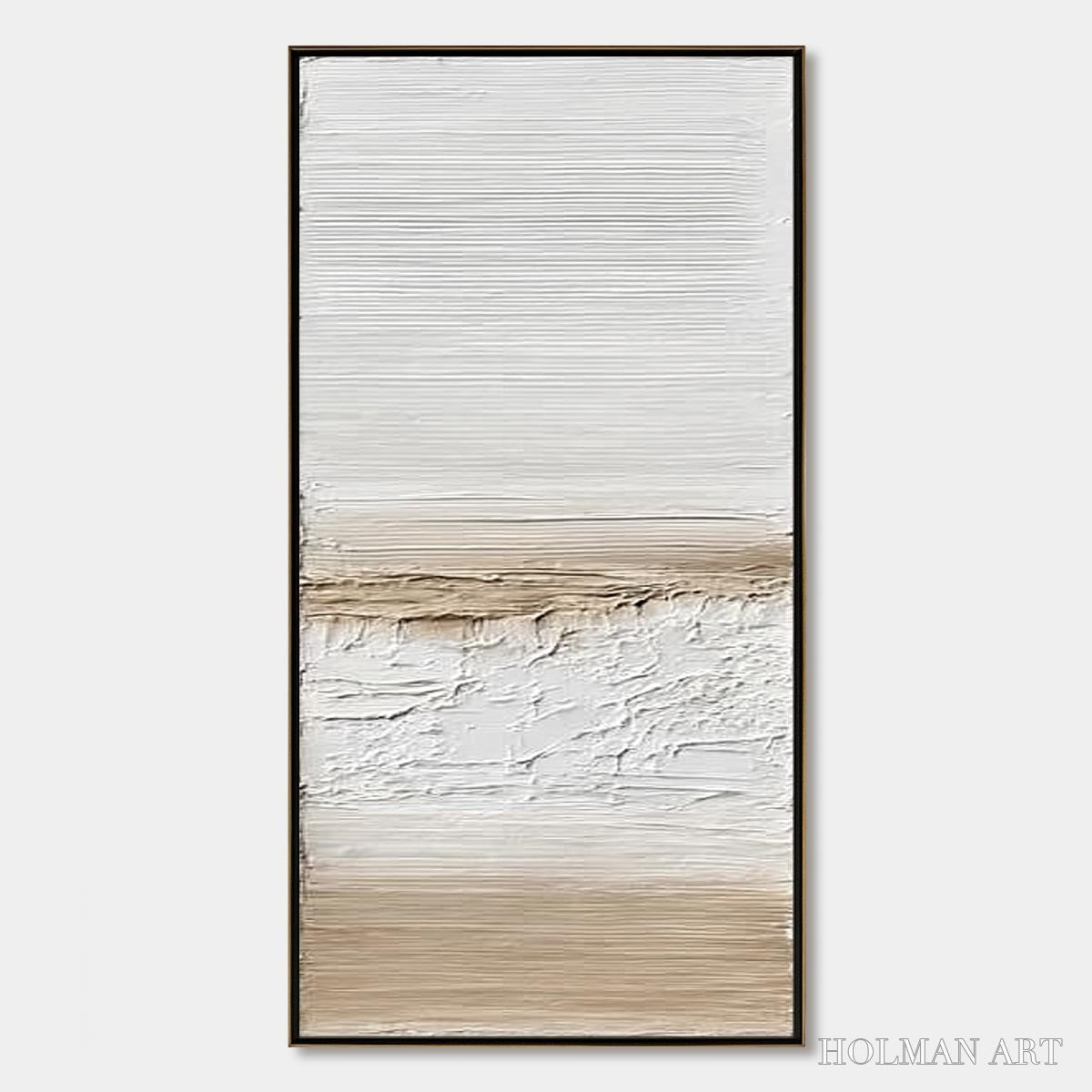 HOLMAN ART Earthen Horizon – Textured Wabi Sabi Abstract Landscape Painting - image 1