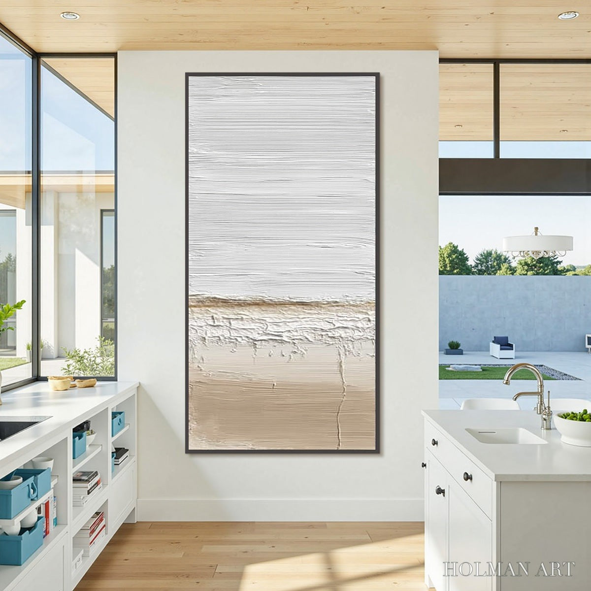 HOLMAN ART Earthen Horizon – Textured Wabi Sabi Abstract Landscape Painting - image 4