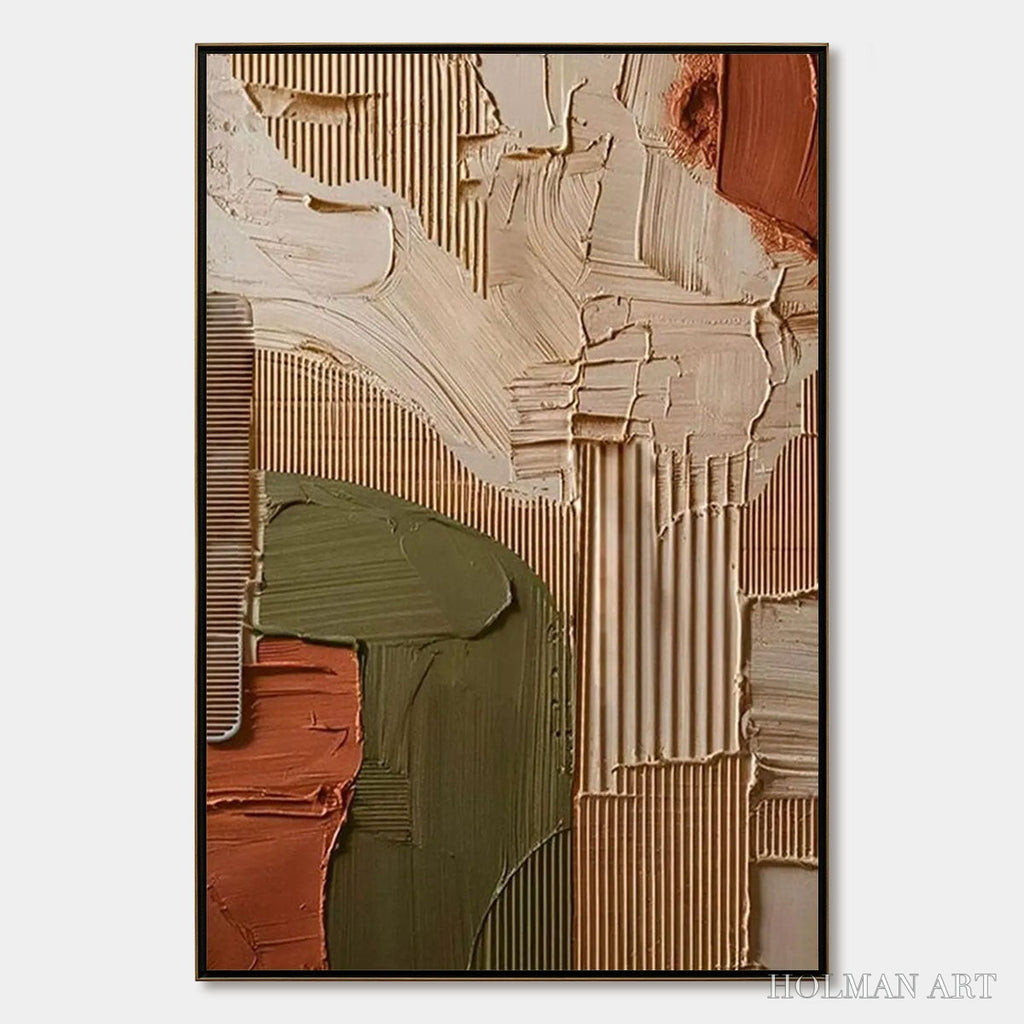 HOLMAN ART Earthbound Harmony – Textured Palette Knife Abstract Painting - image 1
