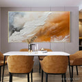 HOLMAN ART Desert Flow – Abstract Landscape Painting in Orange, White, and Grey, Textured Canvas, Modern - image 2