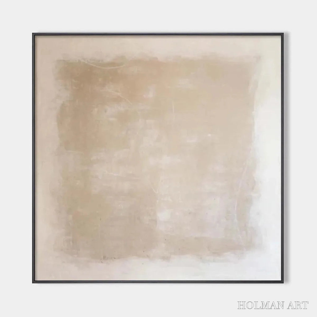 HOLMAN ART Desert Sands – Minimalist Textured Painting in Beige - image 1