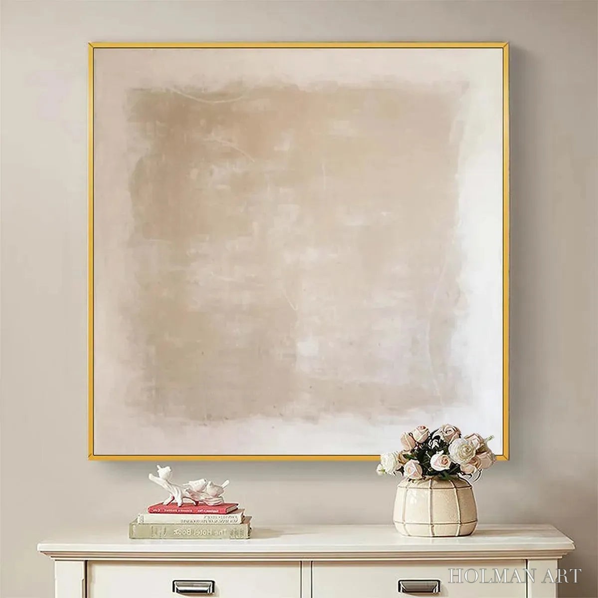 HOLMAN ART Desert Sands – Minimalist Textured Painting in Beige - image 2
