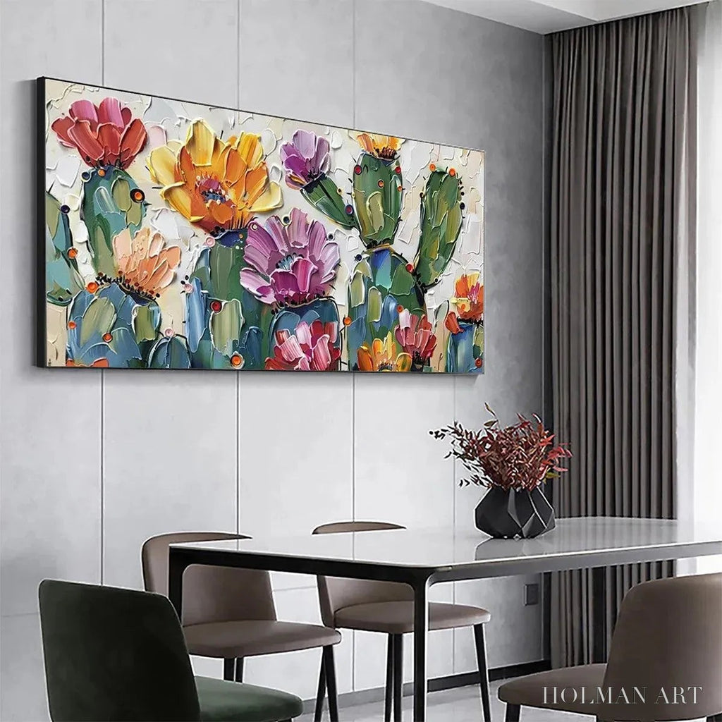 HOLMAN ART Desert Garden – Textured Cactus Impasto Painting - image 5