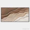 HOLMAN ART Desert Flow – Textured Abstract Landscape Painting in Brown and Beige - image 1