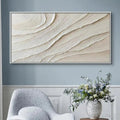 HOLMAN ART Desert Flow – Beige Abstract Minimalist Textured Painting - image 2