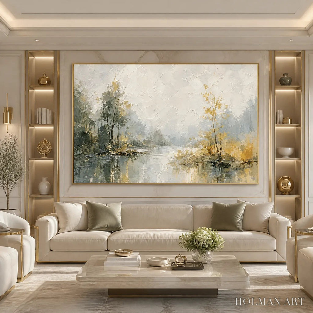 HOLMAN ART Forest Veil – Misty Forest Lake Painting - image 5