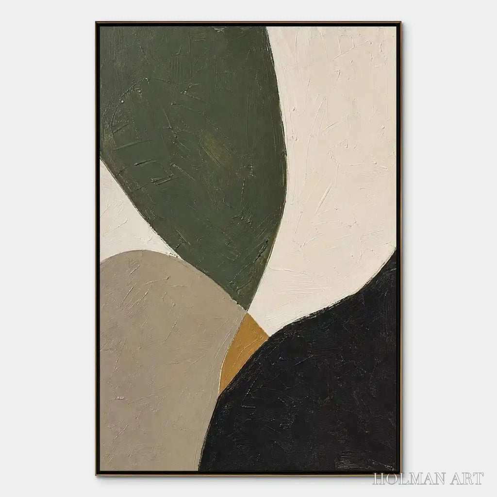 HOLMAN ART Forest Muse – Green Black Organic Abstract - image 1