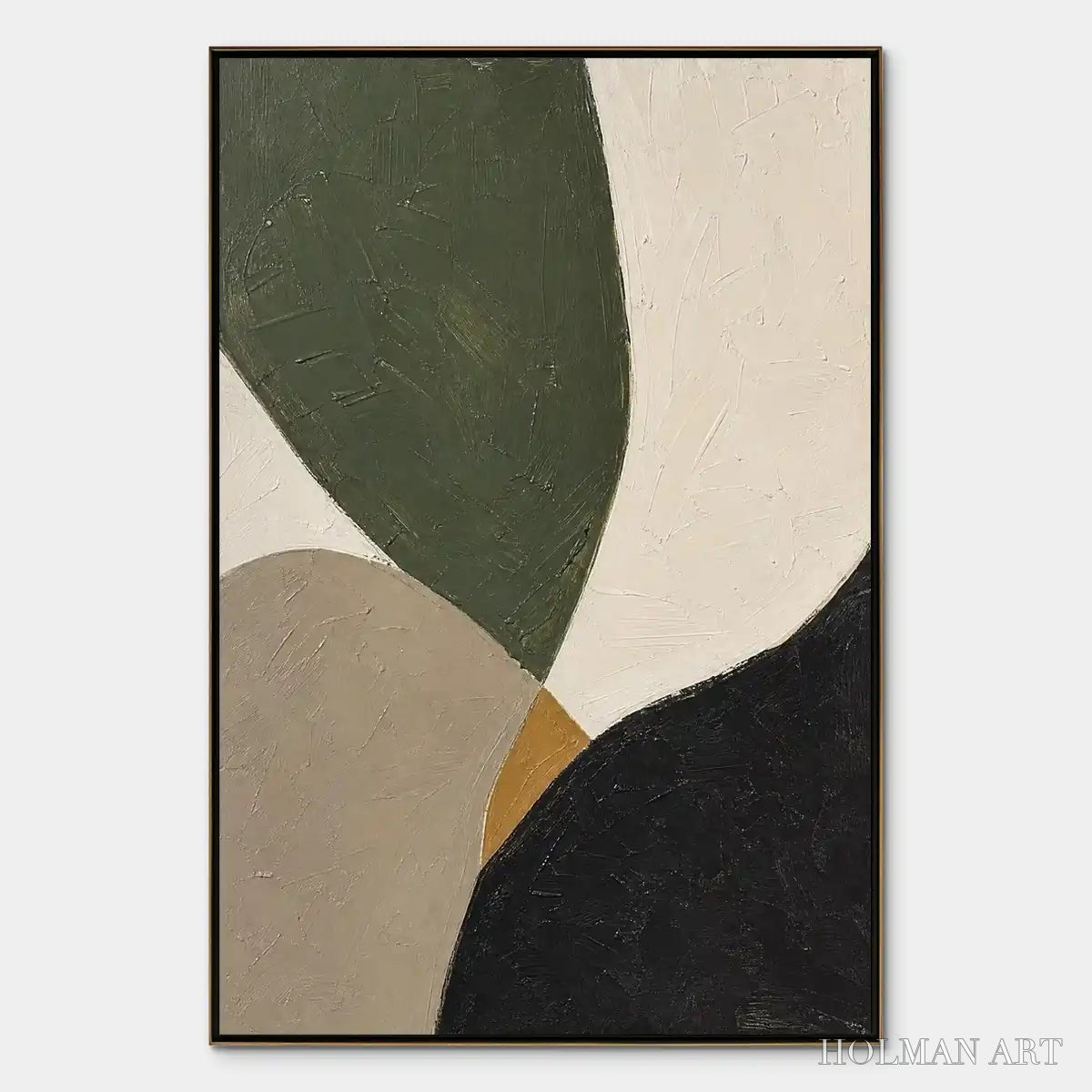 HOLMAN ART Forest Muse – Green Black Organic Abstract - image 1