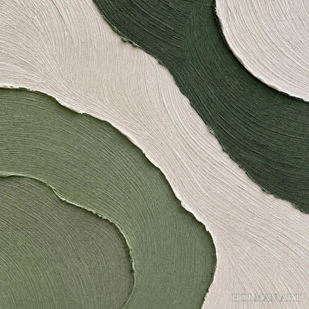 HOLMAN ART Terra – Textured Wabi Sabi Abstract Diptych in Earthy Greens - image 3