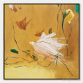 HOLMAN ART Gilded Wing | Square Yellow Abstract Oil Painting for - image 1