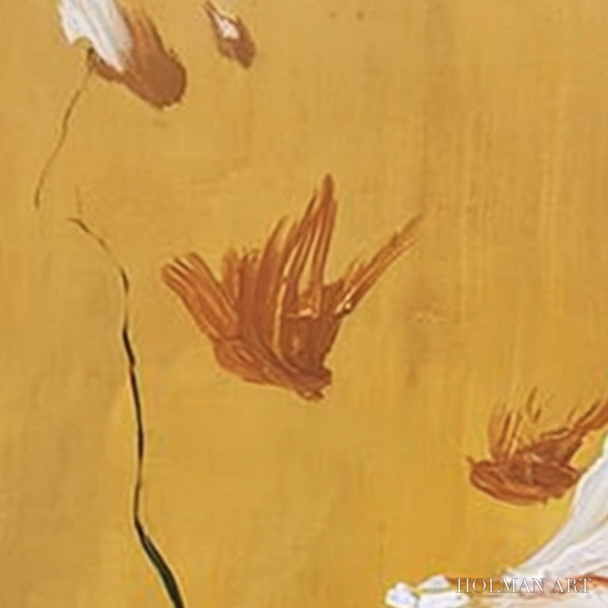 HOLMAN ART Gilded Wing | Square Yellow Abstract Oil Painting for - image 5