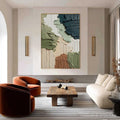 HOLMAN ART Earthen Strata – Vertical Wabi Sabi Textured Abstract Painting - image 2