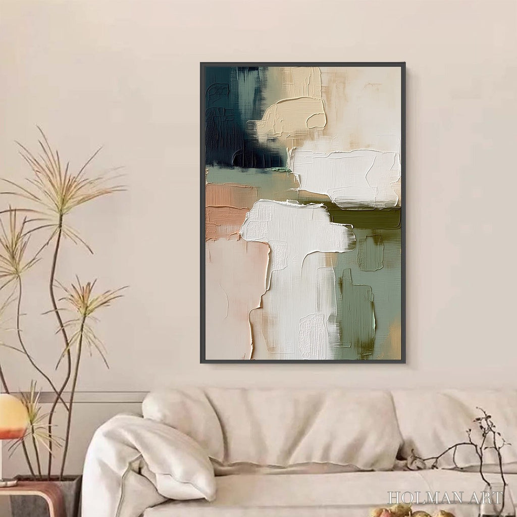 HOLMAN ART Earthen Strata – Heavily Textured Wabi Sabi Abstract Oil Painting - image 6