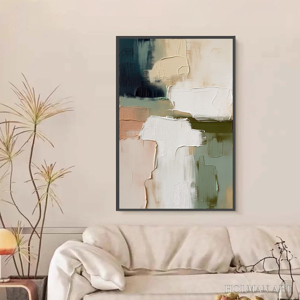 HOLMAN ART Earthen Strata – Heavily Textured Wabi Sabi Abstract Oil Painting - image 6