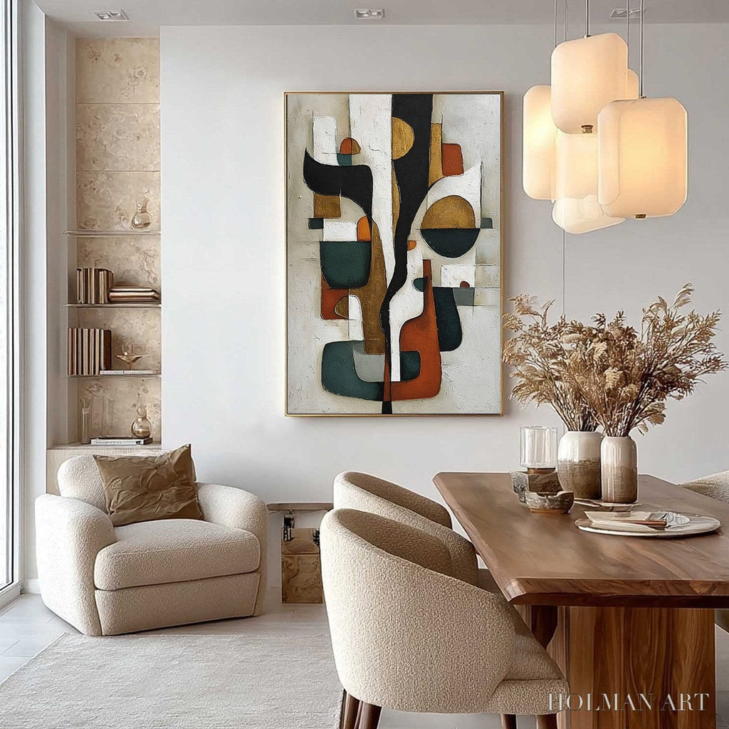 HOLMAN ART Terra Forma – Textured Geometric Abstract Oil Painting for Modern Decor - image 6