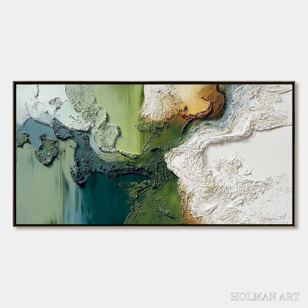 HOLMAN ART Terra Verde – Textured Abstract Earth Tone Landscape Painting - image 1