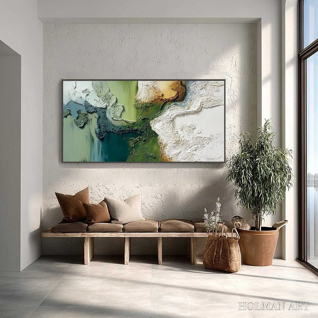 HOLMAN ART Terra Verde – Textured Abstract Earth Tone Landscape Painting - image 2