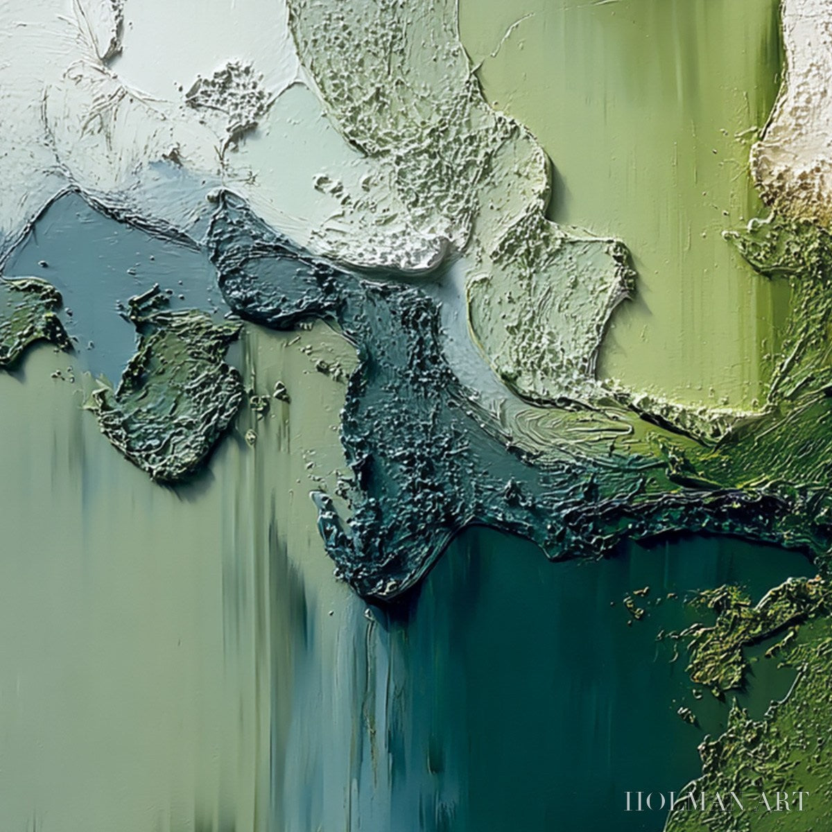 HOLMAN ART Terra Verde – Textured Abstract Earth Tone Landscape Painting - image 3