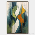 HOLMAN ART Convergence – Bold Vertical Abstract Painting with Textured Color Blocks - image 1