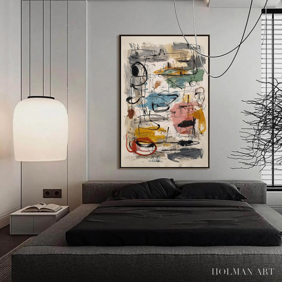 HOLMAN ART Concrete Jungle Symphony – Large Vertical Colorful Abstract - image 4